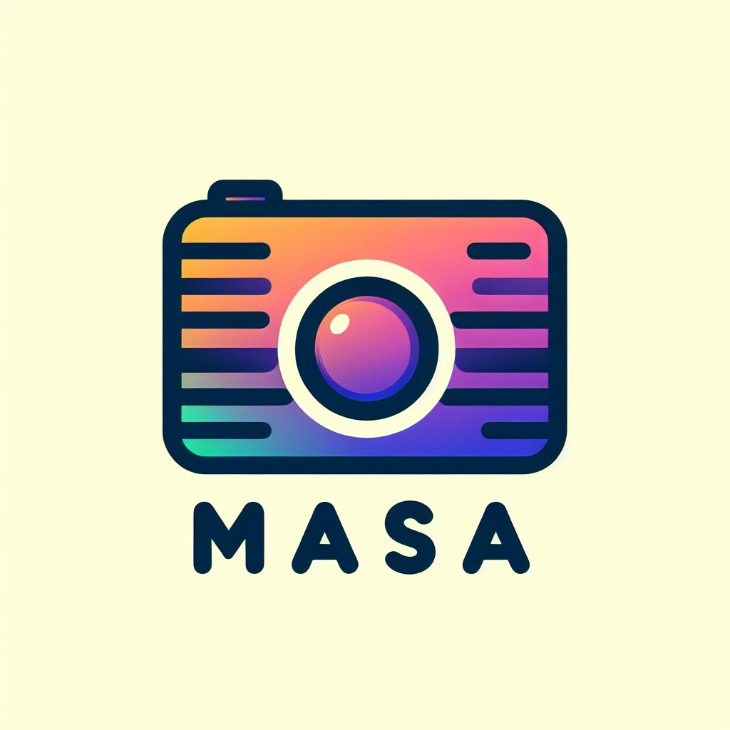 MASA とカメラをテーマを作成してください。ロゴはシンプルなデザインにしてください。